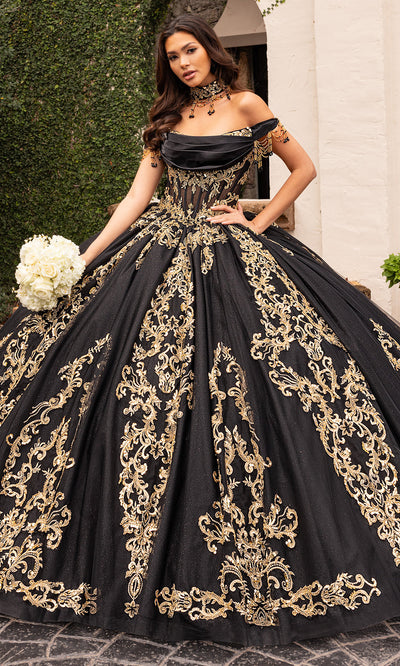 Rachel Allan RQ2230 - Cowl Neck Satin Corset Ballgown Quinceanera Dresses