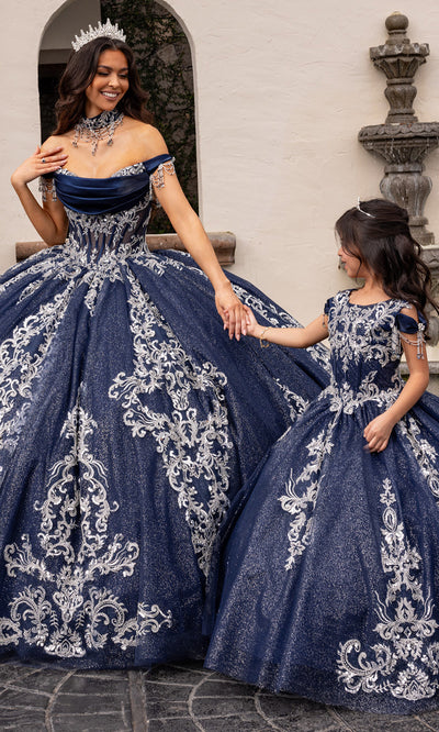 Rachel Allan RQ2230 - Cowl Neck Satin Corset Ballgown Quinceanera Dresses