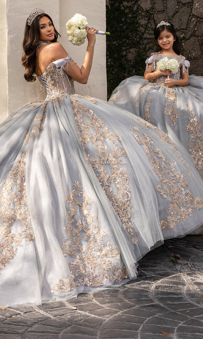 Rachel Allan RQ2230 - Cowl Neck Satin Corset Ballgown Quinceanera Dresses