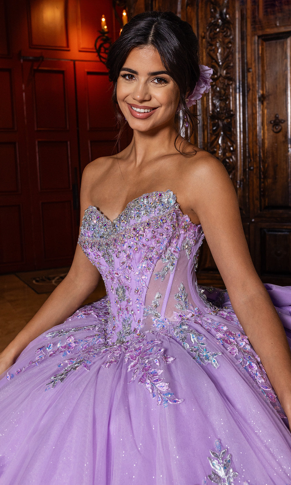 Rachel Allan RQ2240 - Off Shoulder Quinceanera Gown Quinceanera Dresses in Lilac