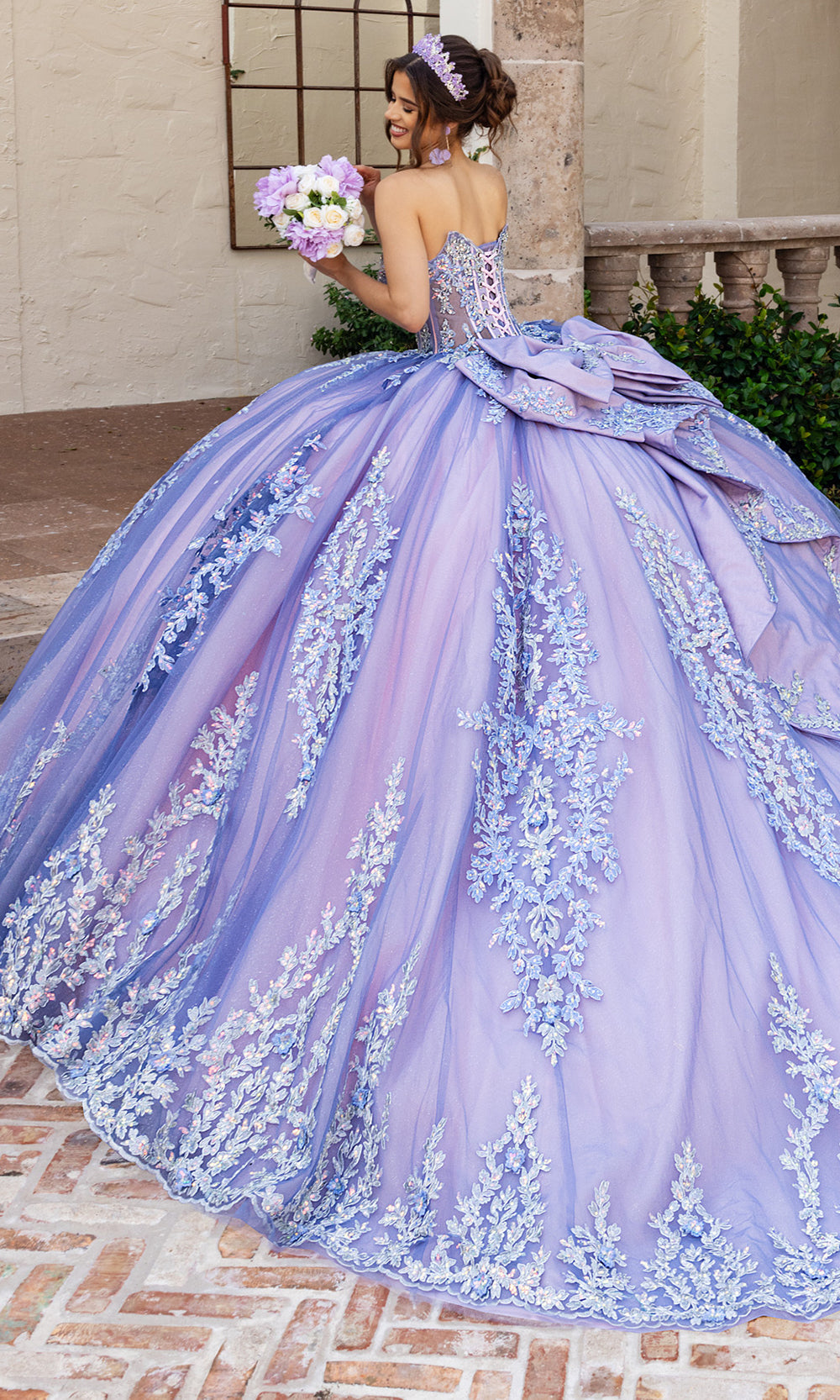 Rachel Allan RQ2240 - Off Shoulder Quinceanera Gown Quinceanera Dresses in Slate Pink