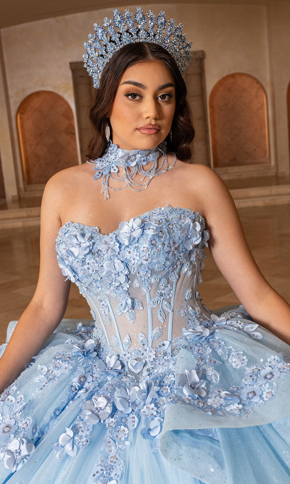 Rachel Allan RQ2241 - Couture Quinceanera Ball Gown Quinceanera Dresses in Powder Blue
