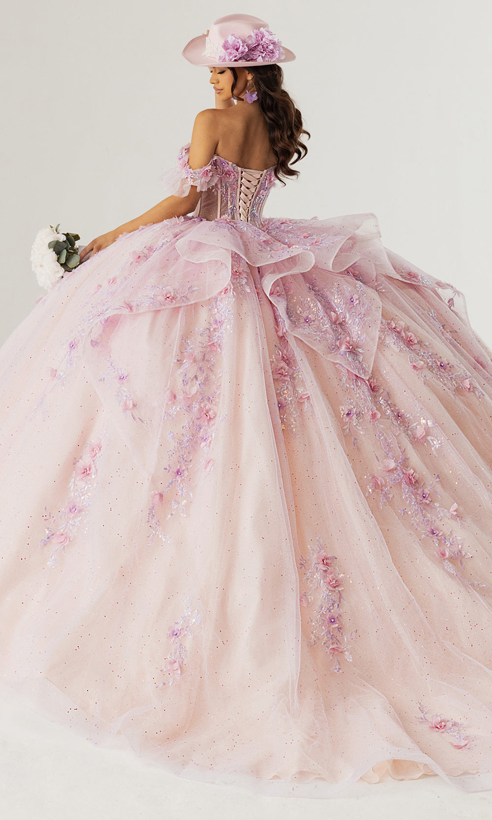 Rachel Allan RQ2242 - Off Shoulder Quinceanera Gown Quinceanera Dresses in Lilac Blush