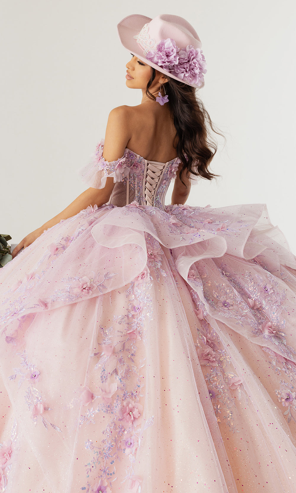 Rachel Allan RQ2242 - Off Shoulder Quinceanera Gown Quinceanera Dresses in Lilac Blush