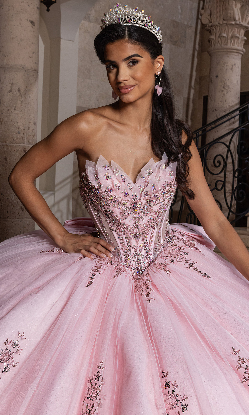 Rachel Allan RQ2243 - Couture Quinceanera Gown Quinceanera Dresses in Light Pink