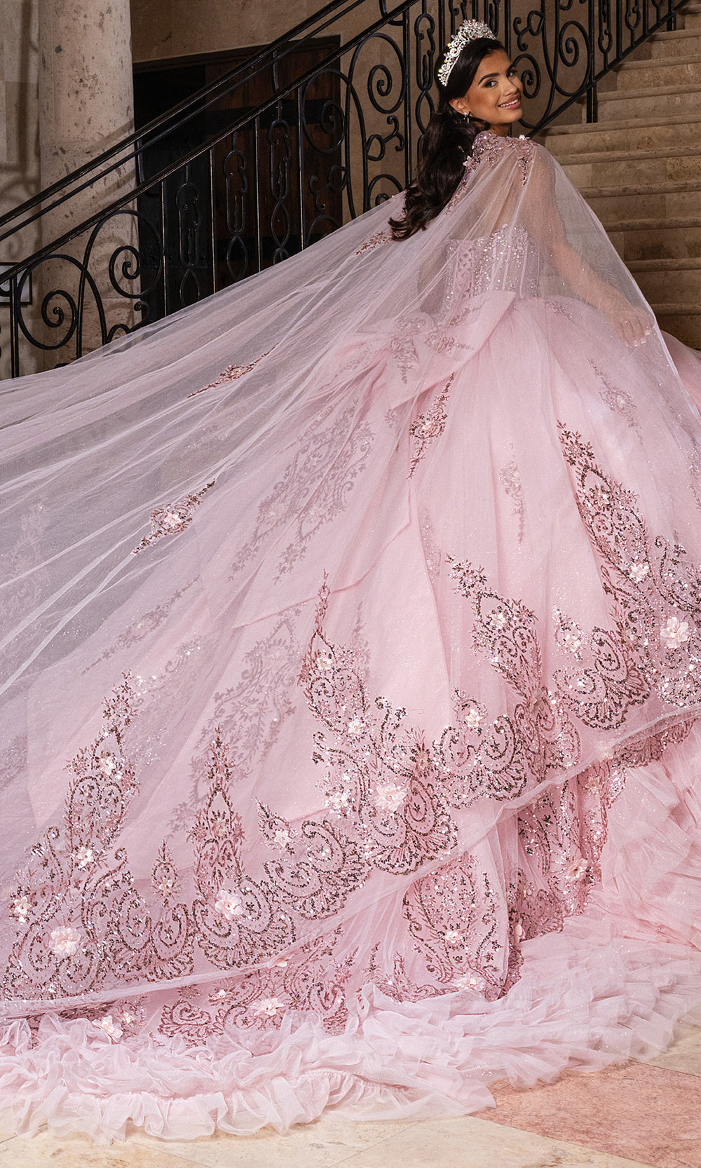 Rachel Allan RQ2243 - Couture Quinceanera Gown Quinceanera Dresses in Light Pink