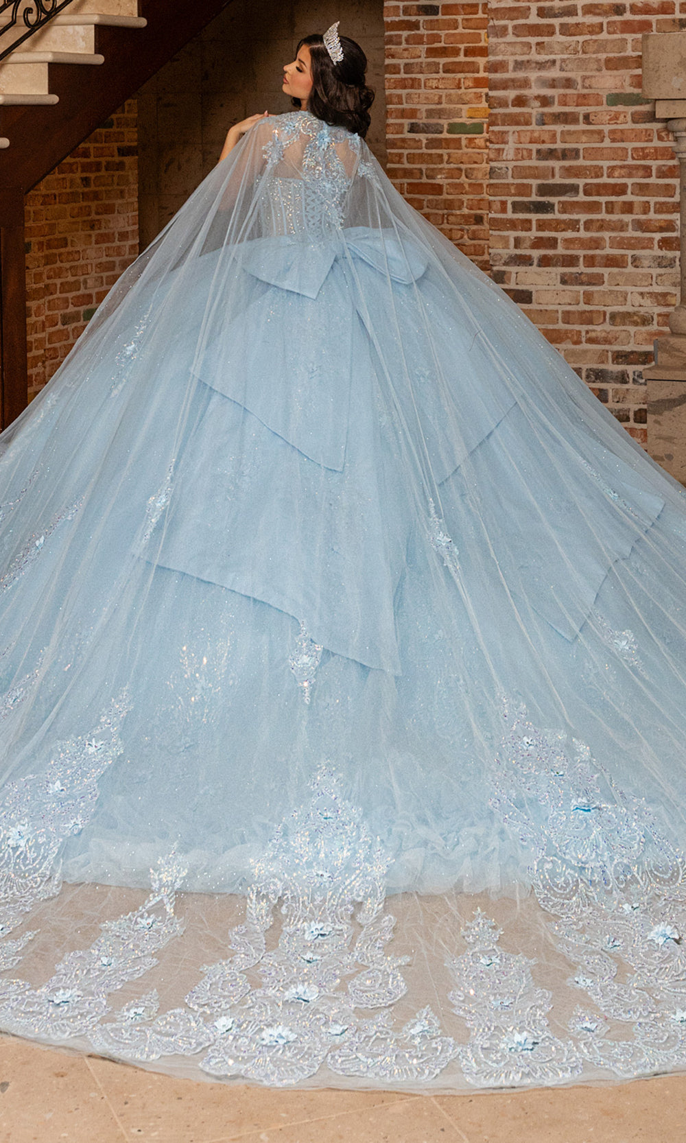 Rachel Allan RQ2243 - Couture Quinceanera Gown Quinceanera Dresses in Light Blue