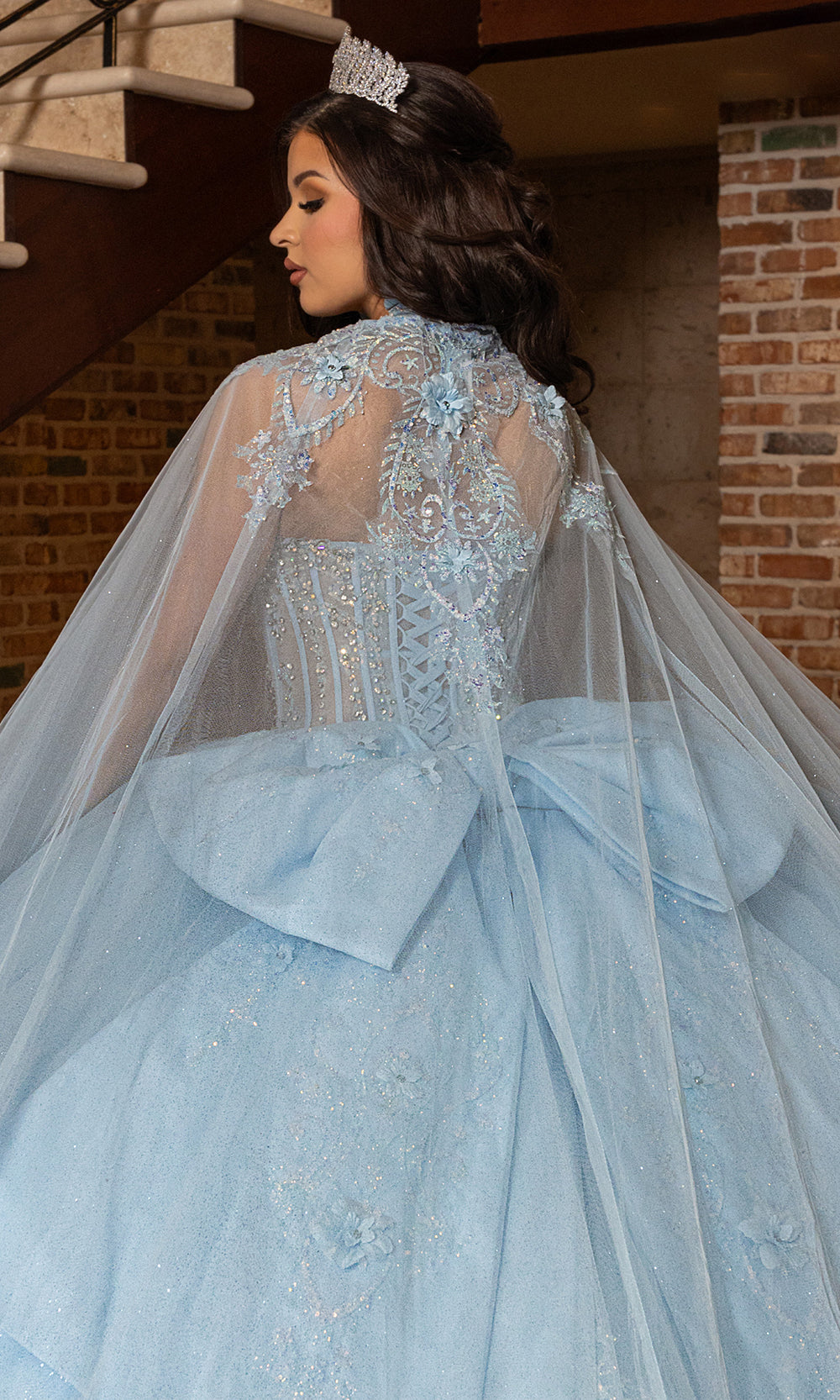Rachel Allan RQ2243 - Couture Quinceanera Gown Quinceanera Dresses in Light Blue