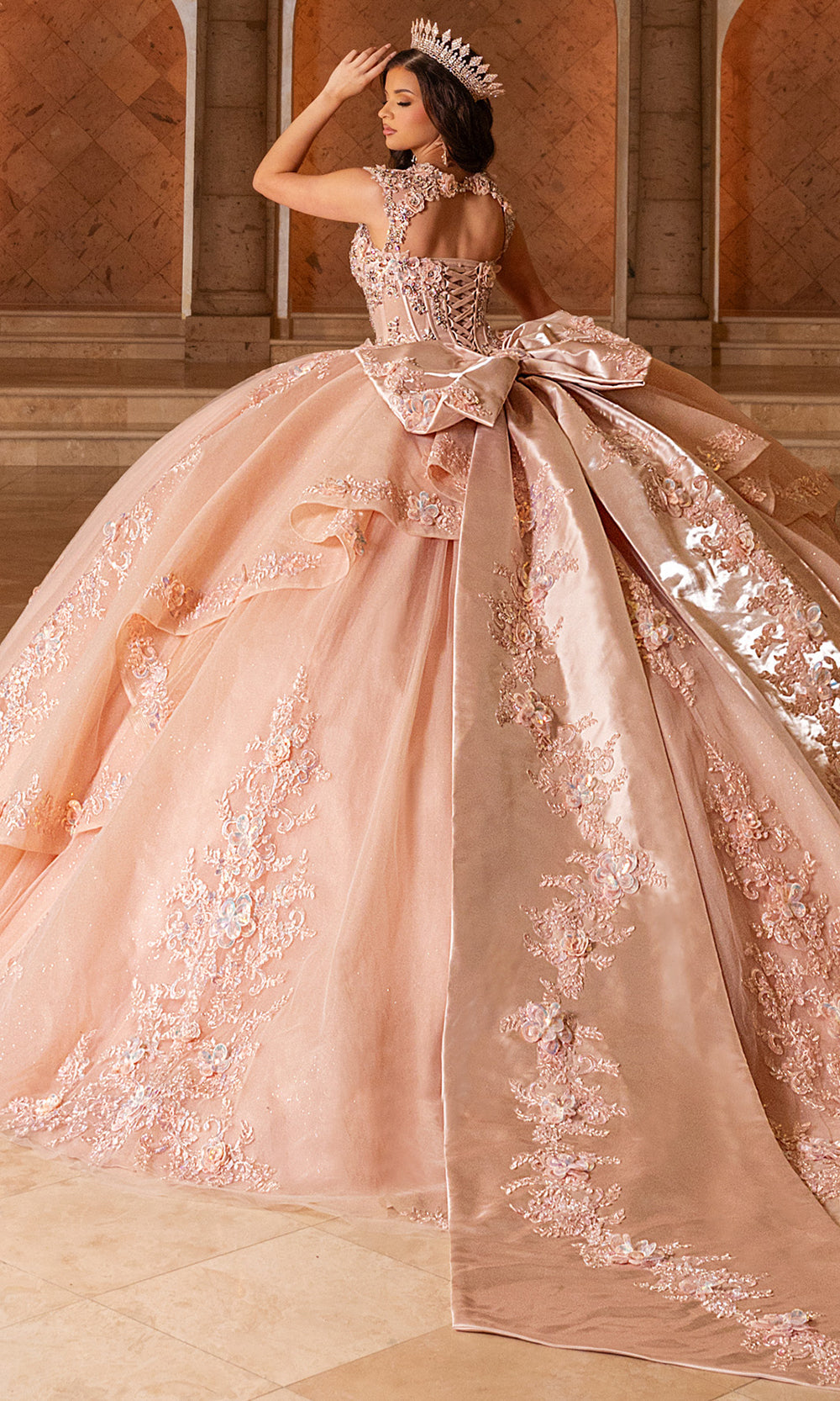 Rachel Allan RQ2244 - Couture Quinceanera Gown Quinceanera Dresses in Blush