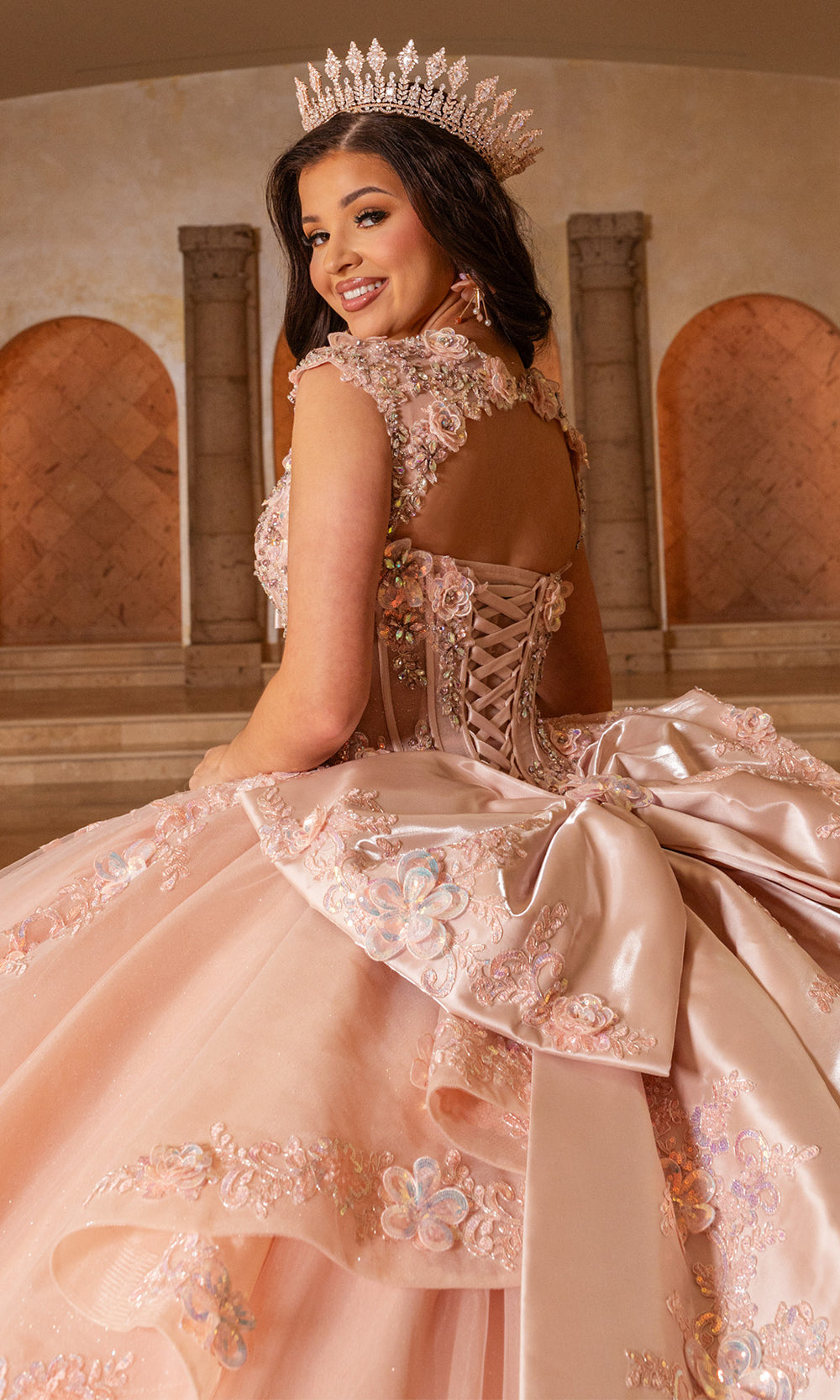 Rachel Allan RQ2244 - Couture Quinceanera Gown Quinceanera Dresses in Blush
