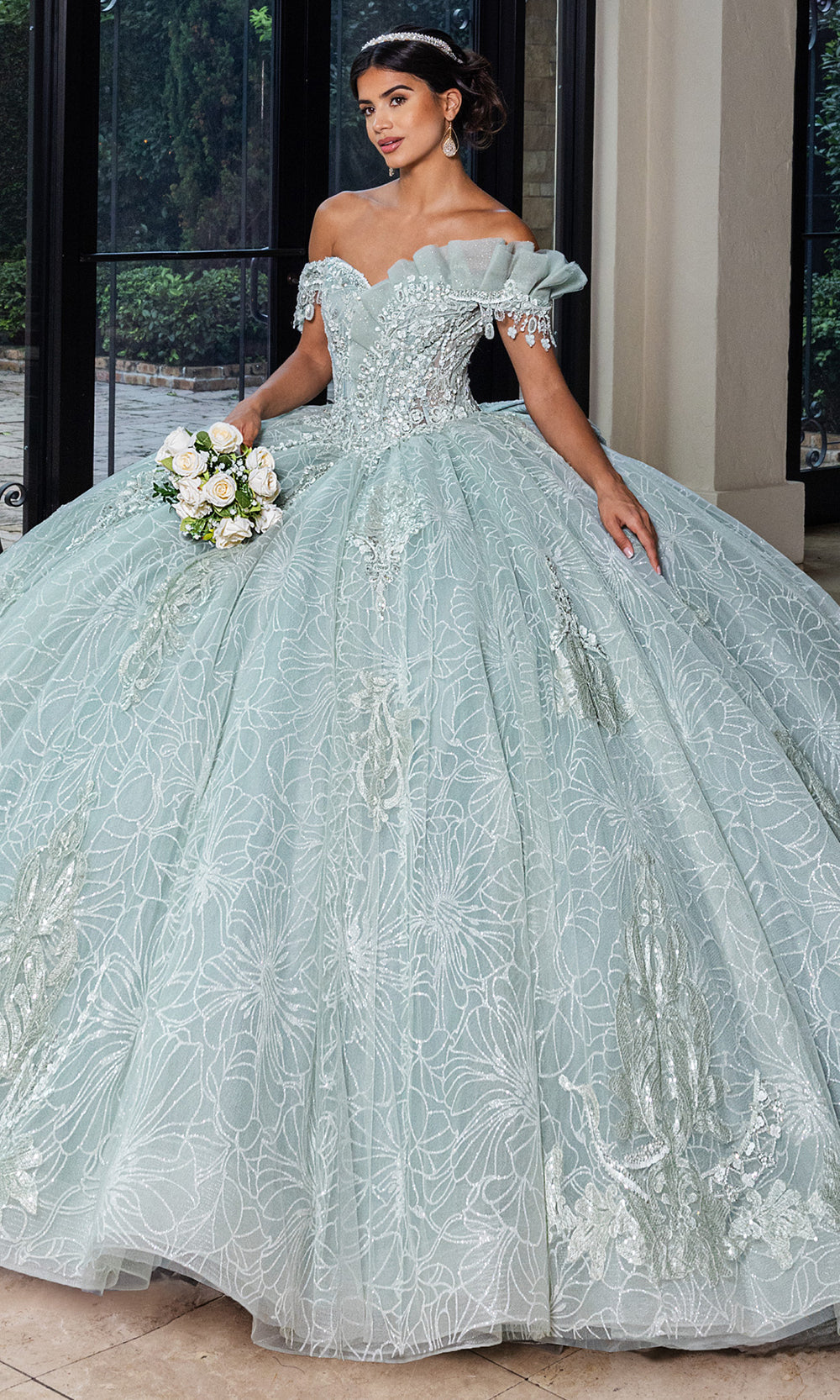 Rachel Allan RQ2246 - Romantic Quinceanera Gown Quinceanera Dresses in Mist