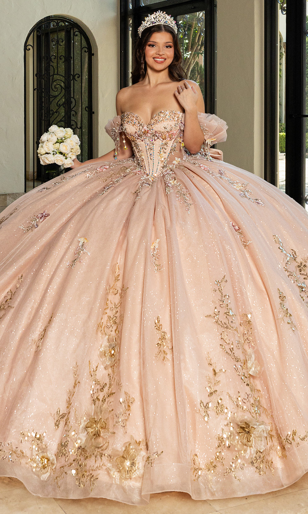 Rachel Allan RQ3174 - Beaded Corset Quinceanera Dress Quinceanera Dresses