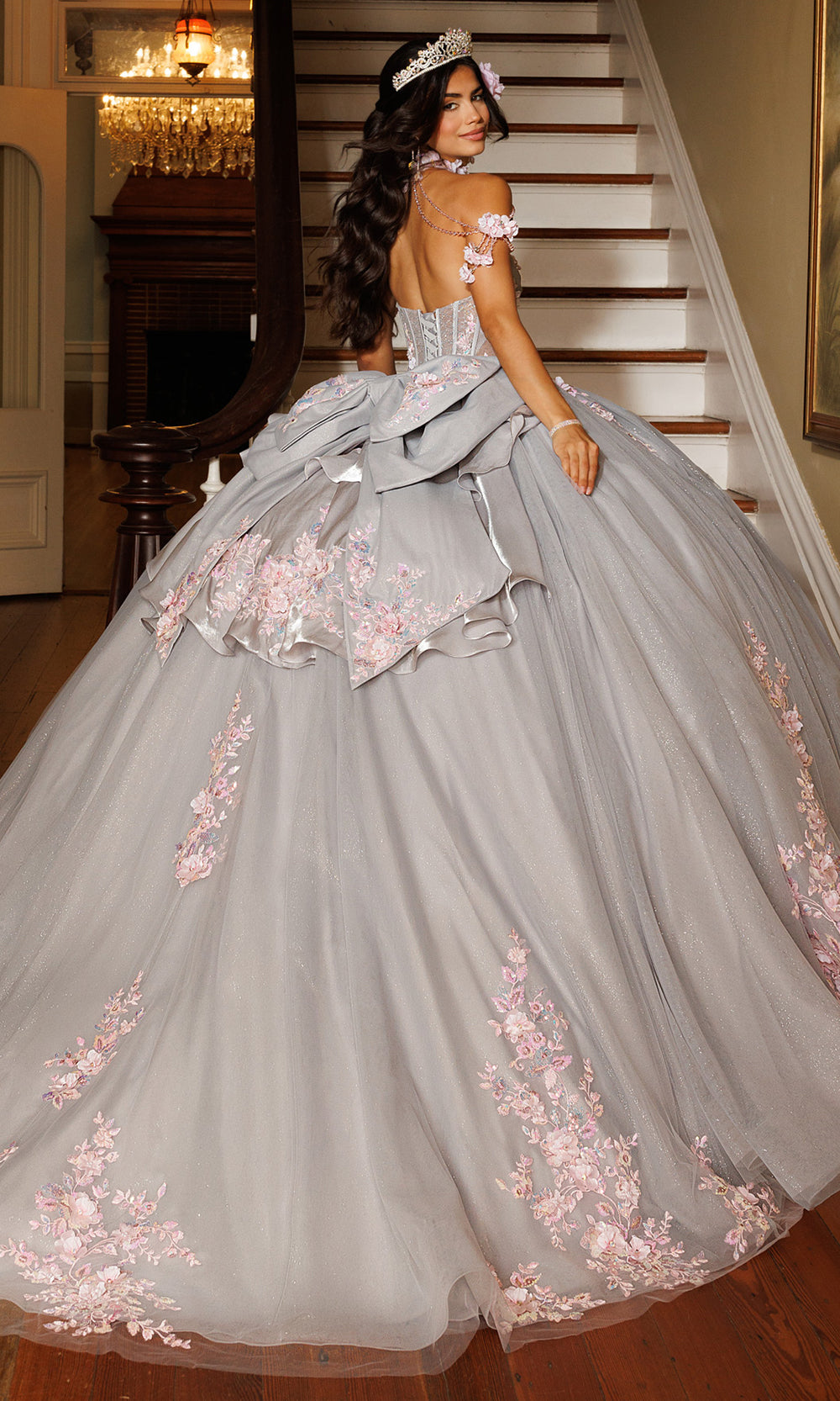 Rachel Allan RQ3184 - Illusion Corset Embellished Tulle Gown Quinceanera Dresses in Pink    