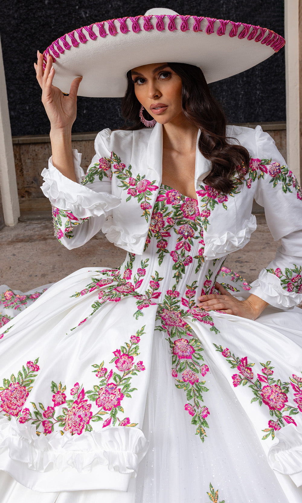 Rachel Allan RQ5015 - Colorful Off Shoulder Embroidered Gown Quinceanera Dresses