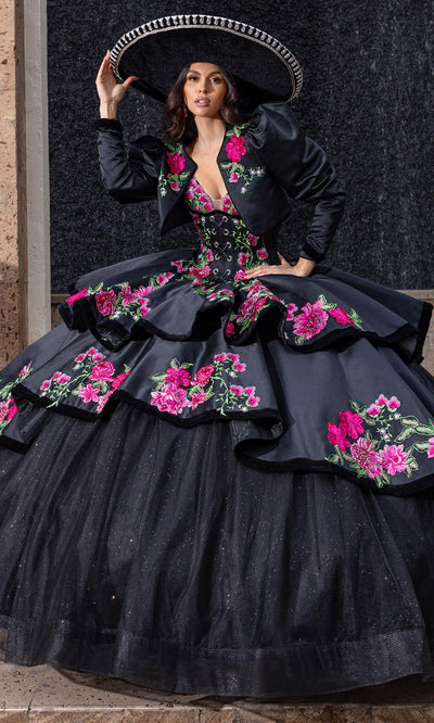 Rachel Allan RQ5016 - Embroidered Charro Style Ballgown Quinceanera Dresses