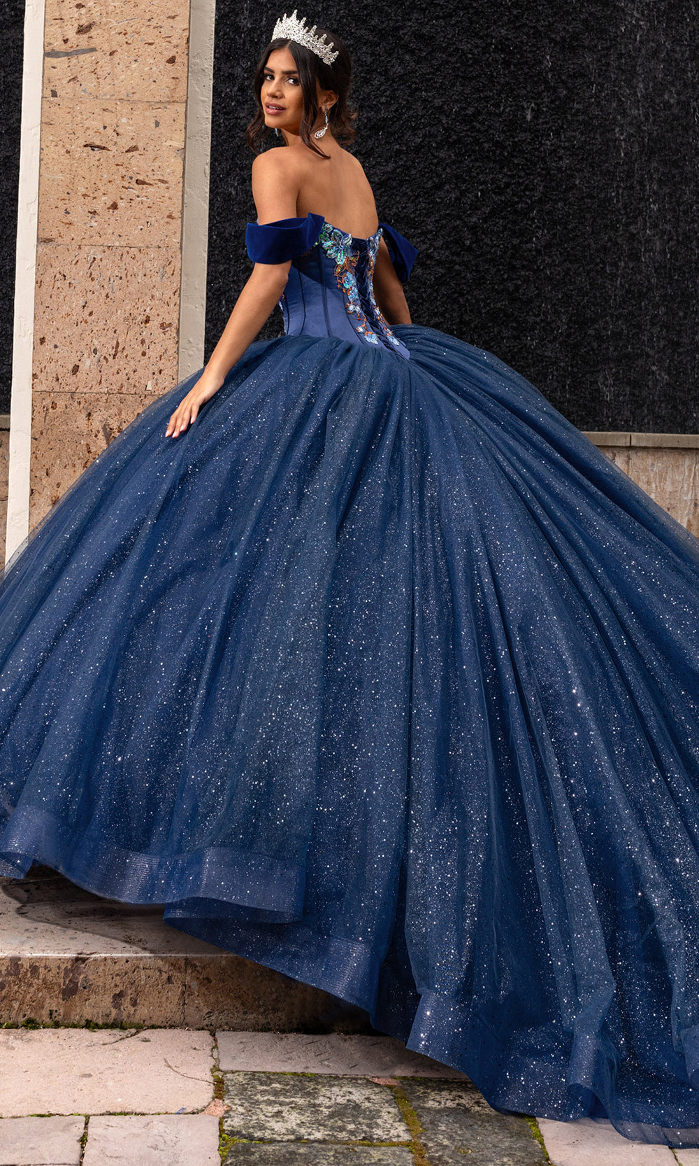 navy blue charro quinceanera dresses Mini Blue Charro Dress
