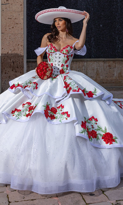 Rachel Allan RQ5016 - Embroidered Charro Style Ballgown Quinceanera Dresses
