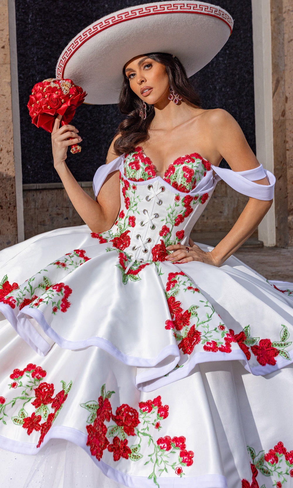 Rachel Allan RQ5016 - Embroidered Charro Style Ballgown Quinceanera Dresses