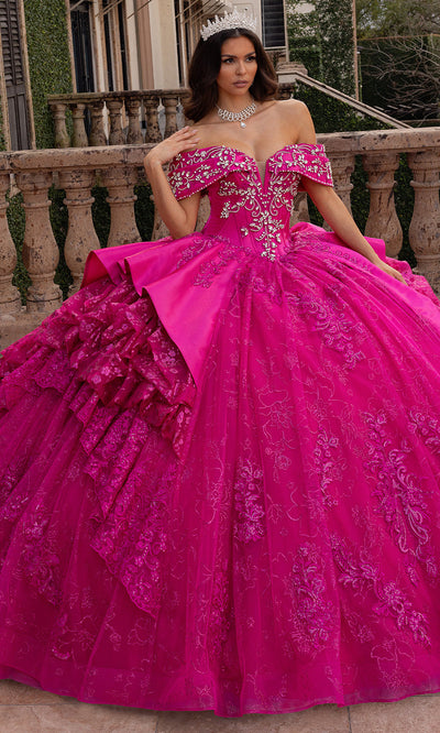 Rachel Allan RQ6001 - Beaded Bodice Tiered Ruffle Quince Gown Quinceanera Dresses