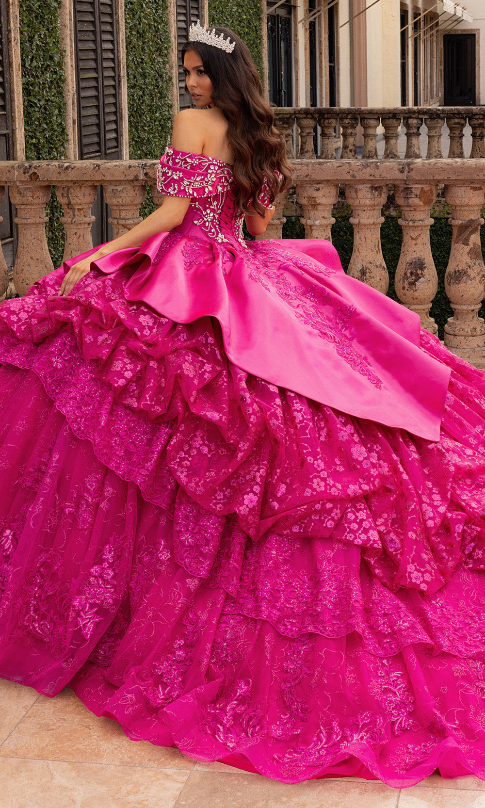 Rachel Allan RQ6001 - Beaded Bodice Tiered Ruffle Quince Gown Quinceanera Dresses