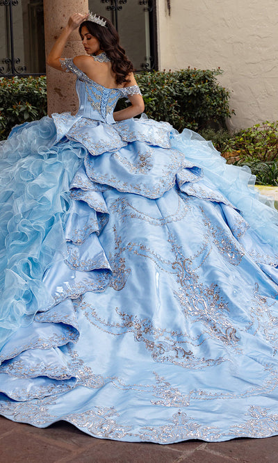 Rachel Allan RQ6004 - Tiered Ruffle Embroidered Quince Gown Quinceanera Dresses