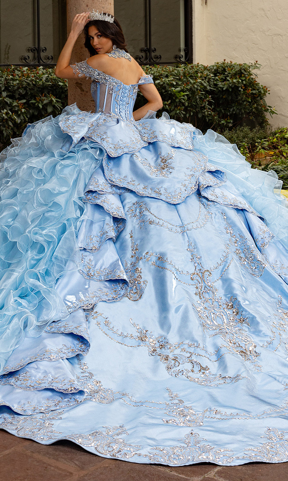 Rachel Allan RQ6004 - Tiered Ruffle Embroidered Quince Gown Quinceanera Dresses