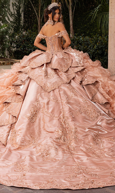Rachel Allan RQ6004 - Tiered Ruffle Embroidered Quince Gown Quinceanera Dresses