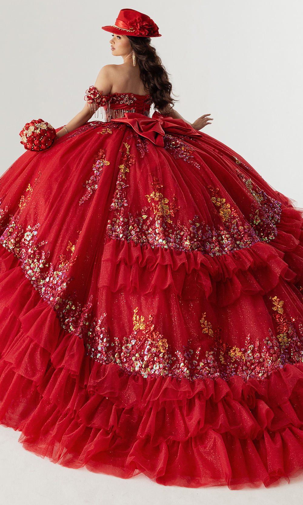 Rachel Allan RQ6012 - Off Shoulder Ruffle Quince Dress Quinceanera Dresses