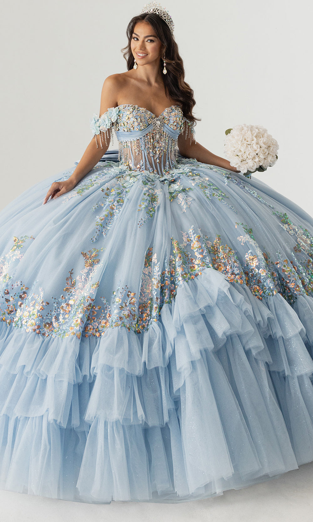 Rachel Allan RQ6012 - Off Shoulder Ruffle Quince Dress Quinceanera Dresses