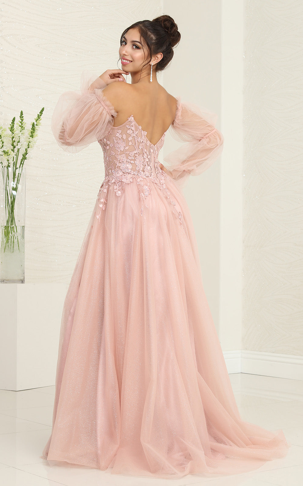 May Queen RQ8060 - Appliqued Gown