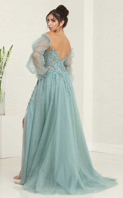 May Queen RQ8060 - Appliqued Gown