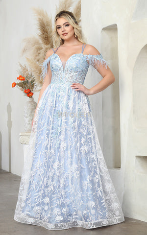 May Queen RQ8070 - Cold Shoulder Gown