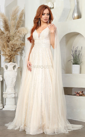 May Queen RQ8083 - Cape Gown