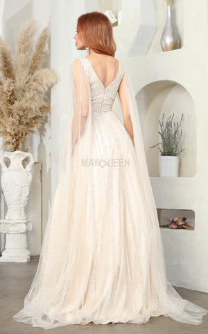 May Queen RQ8083 - Cape Gown