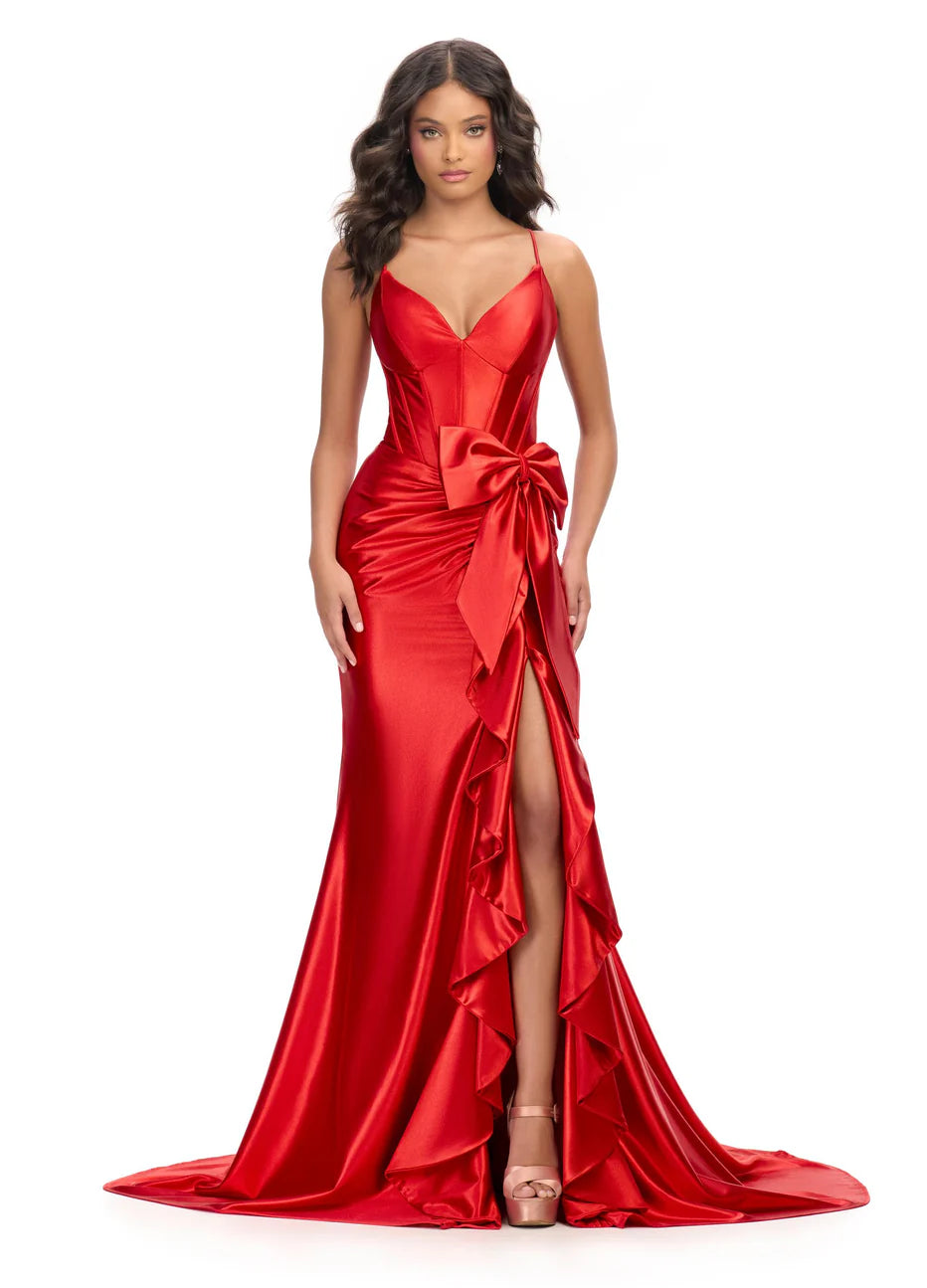Ashley Lauren 11638 - Cascading Bow Prom Dress