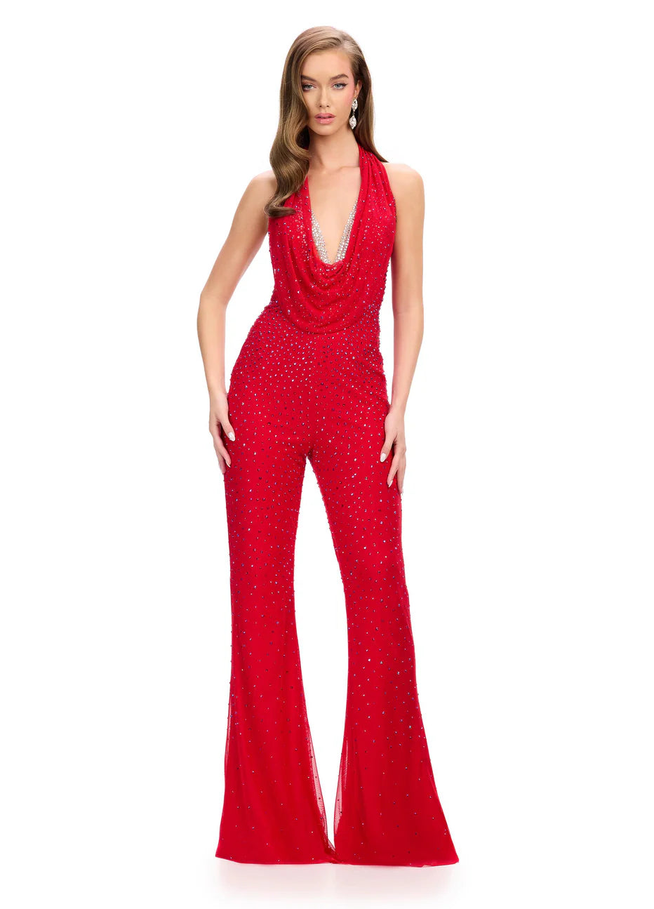 Ashley Lauren 11775 - Sleeveless Embellished Jumpsuit