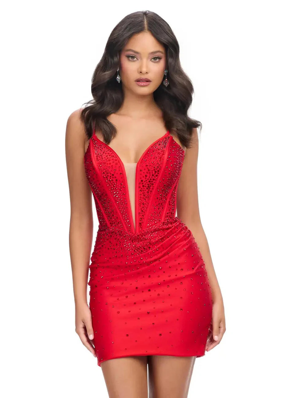 Ashley Lauren 4693 - Corset Sheath Cocktail Dress