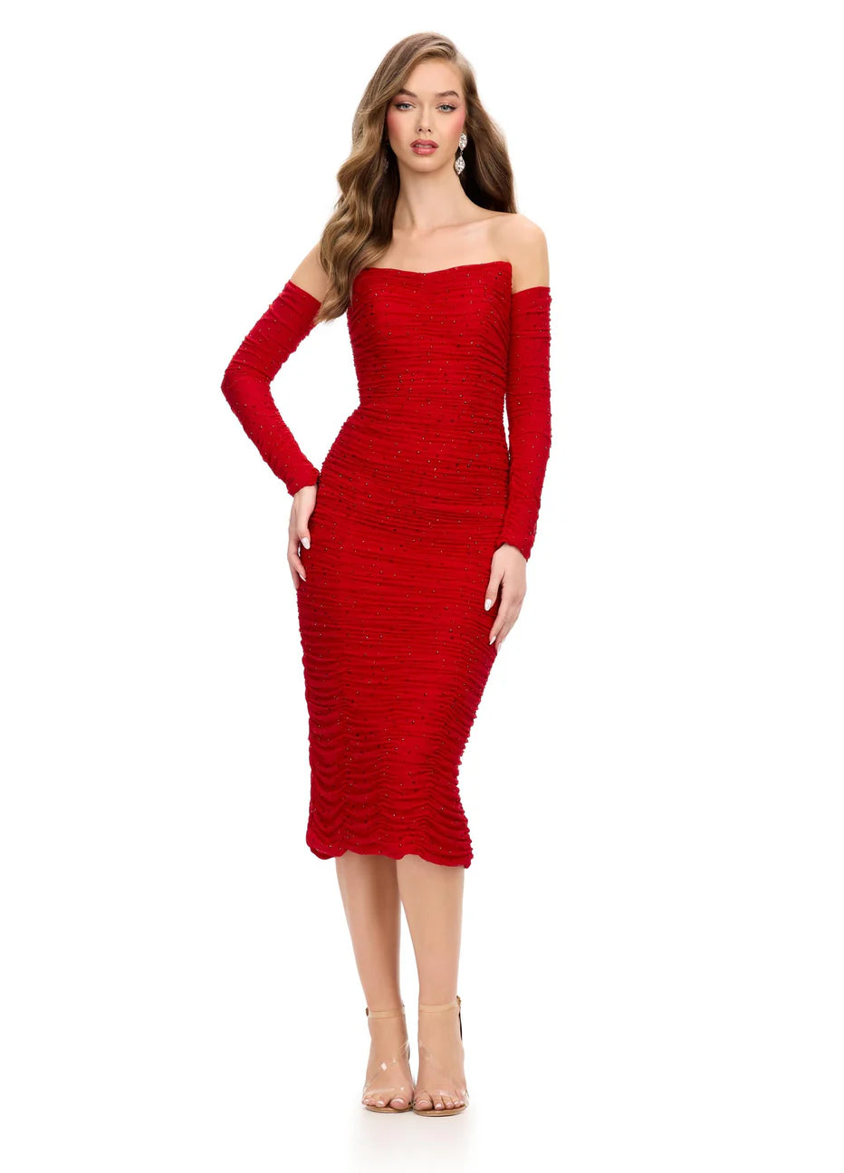 Ashley Lauren 4737 - Ruched Modified Sweetheart Evening Dress