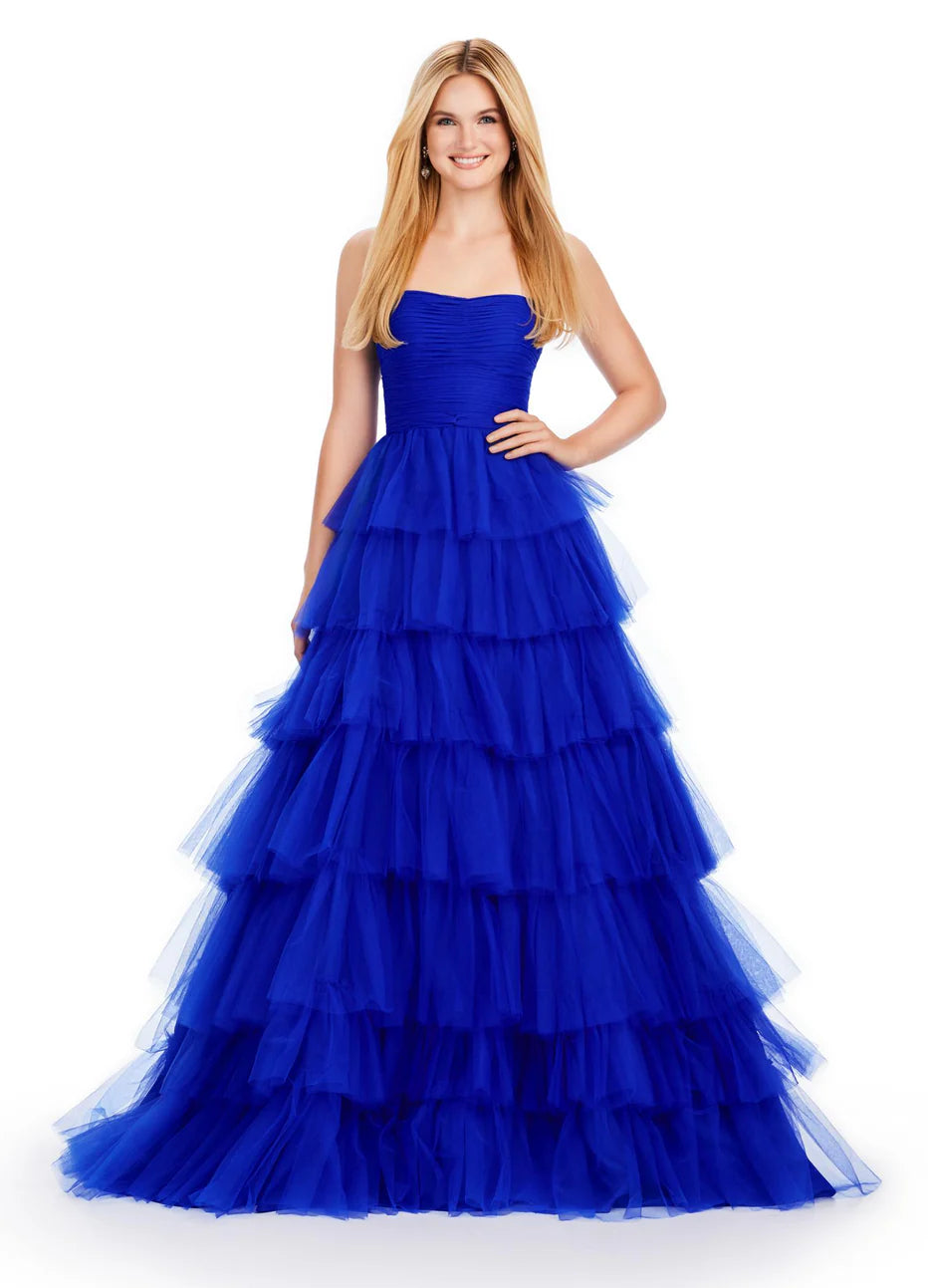 Ashley Lauren 11621 - Strapless Tiered Prom Dress