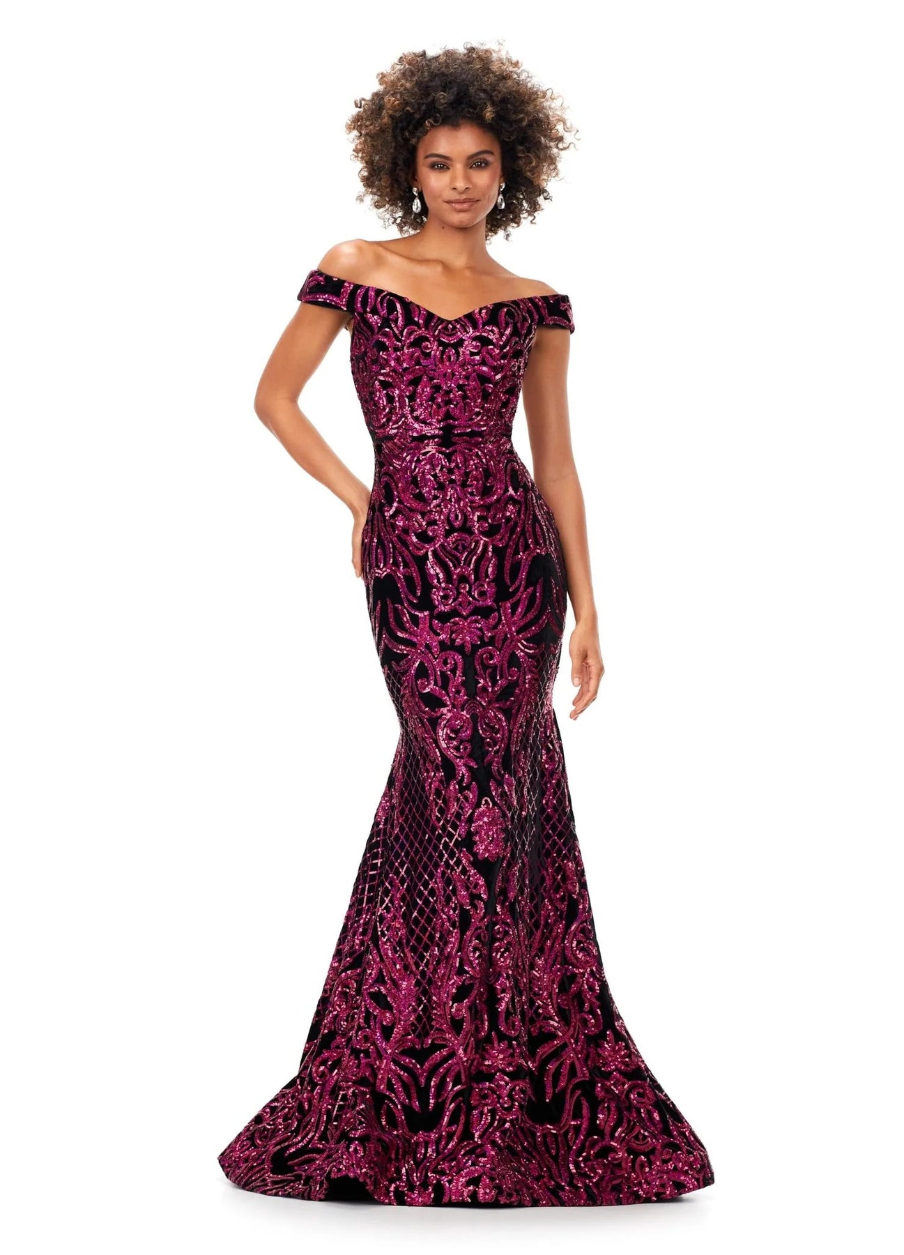Ashley Lauren 11330 - Off-Shoulder Gown