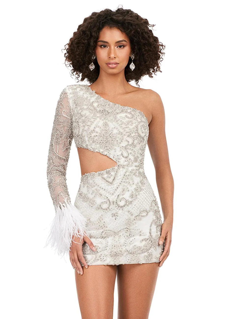 Ashley Lauren 4565 - Asymmetrical Dress