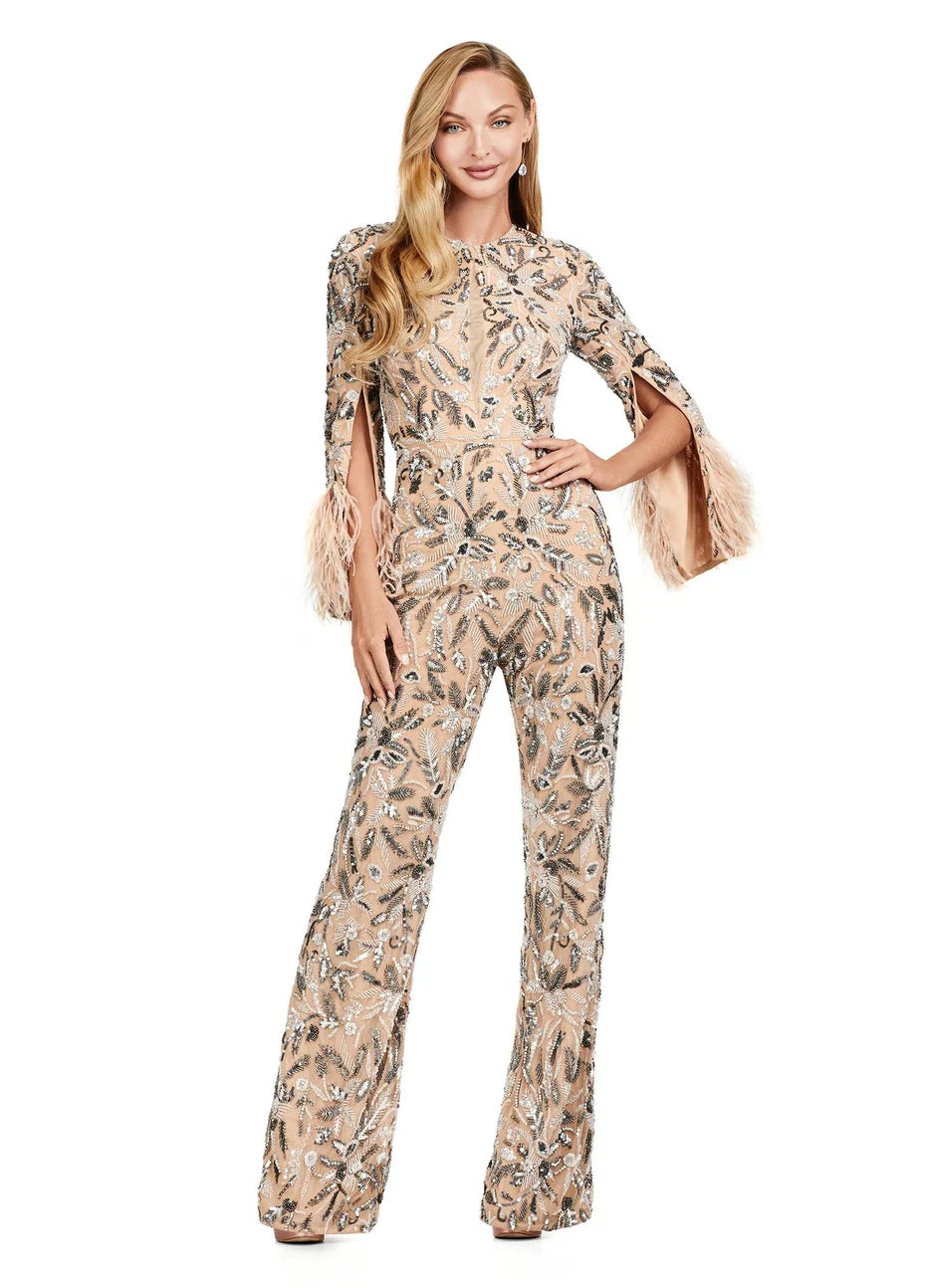 Ashley Lauren 11394 - Beaded Jumpsuit