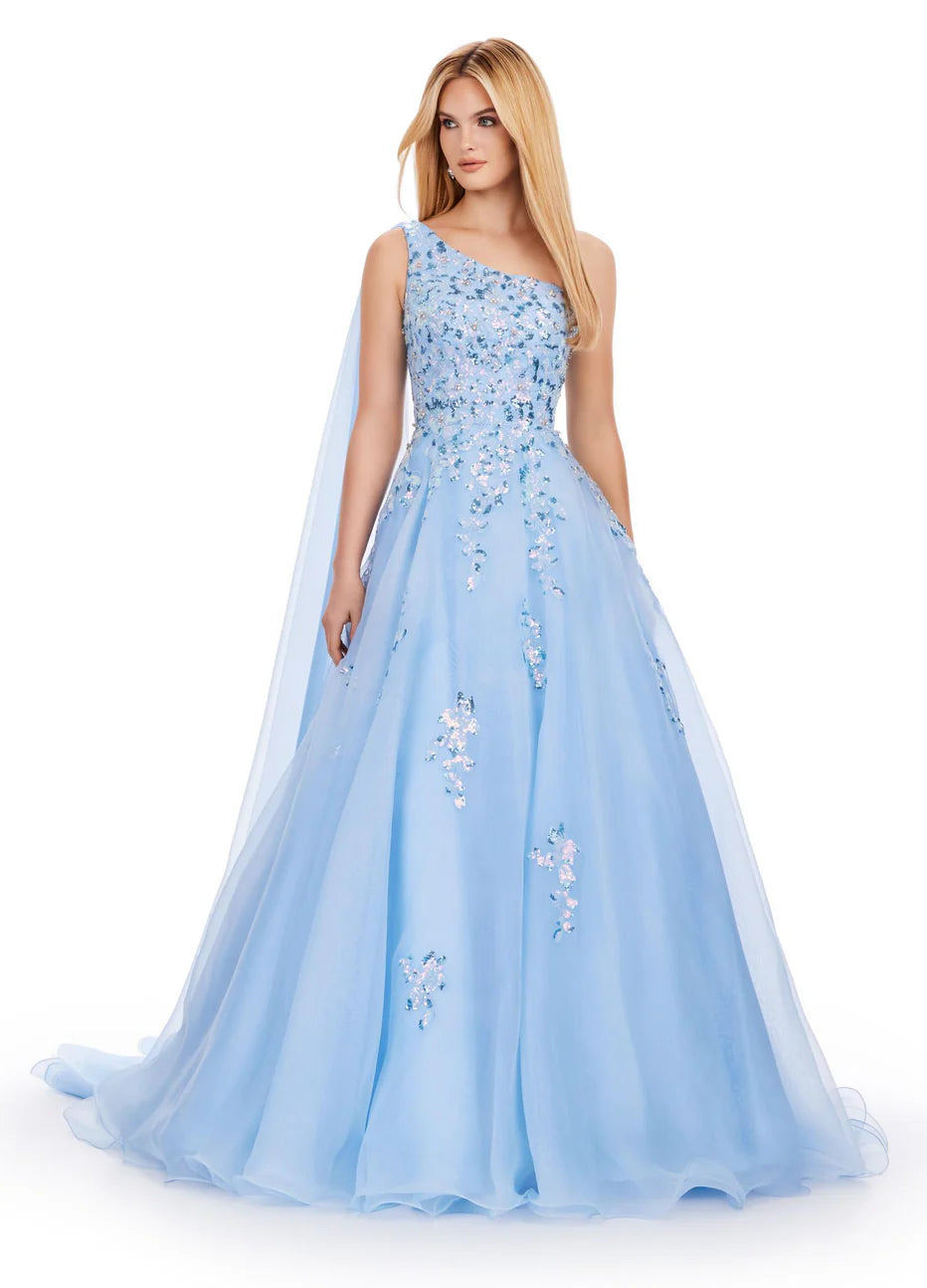 Ashley Lauren 11573 - One Shoulder Sequin Prom Dress