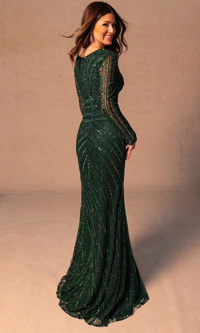 Rachel Allan RB8183 - V-Neck Sparkle Formal Gown Mother of the Bride Dresses