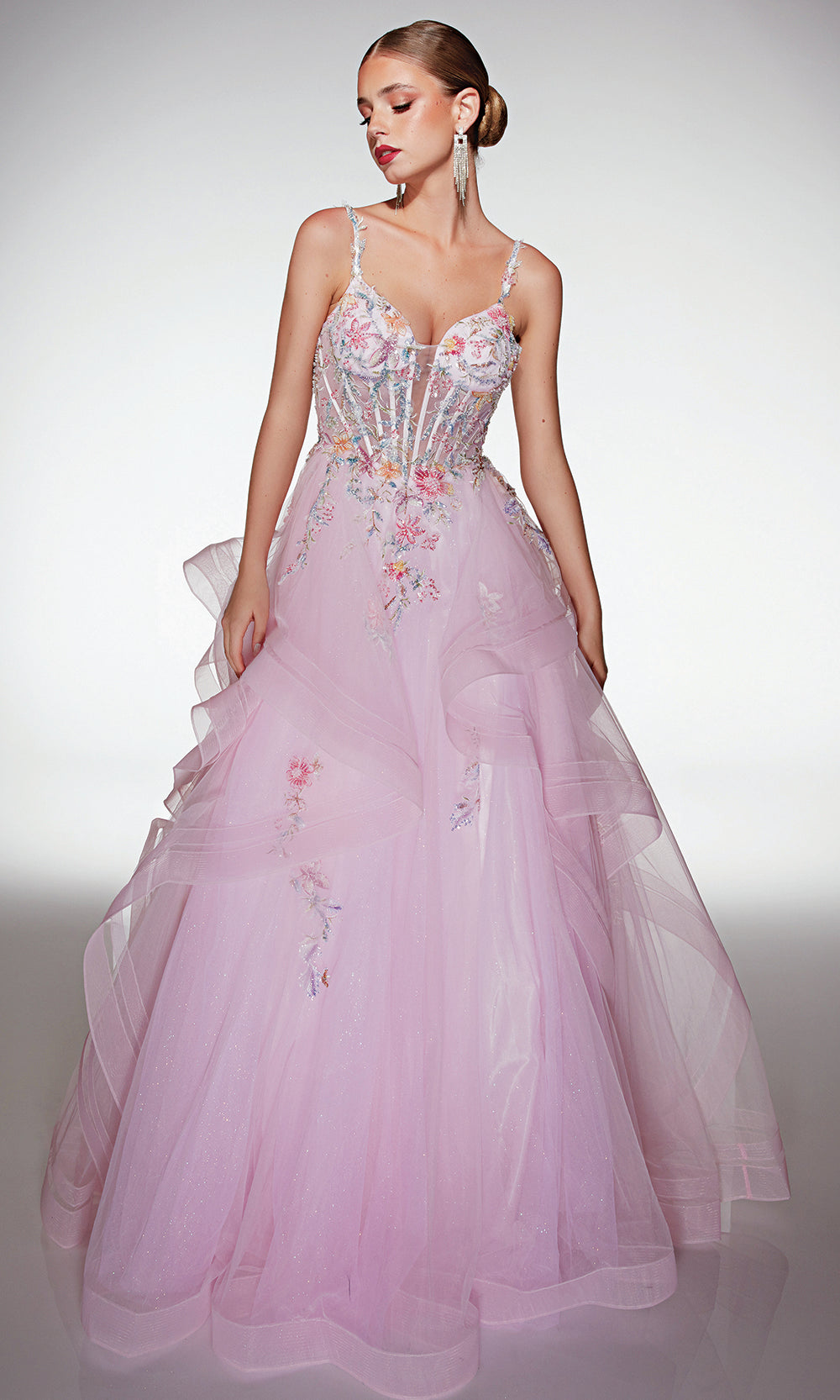 Alyce Paris 62201 - Tiered Tulle Corset Dress Prom Dresses