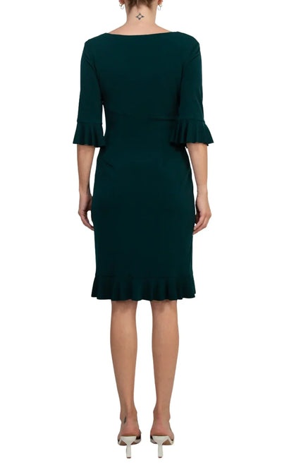Connected Apparel T1317138M1 - Scoop Matte Jersey Knee-Length Dress Wedding Guest