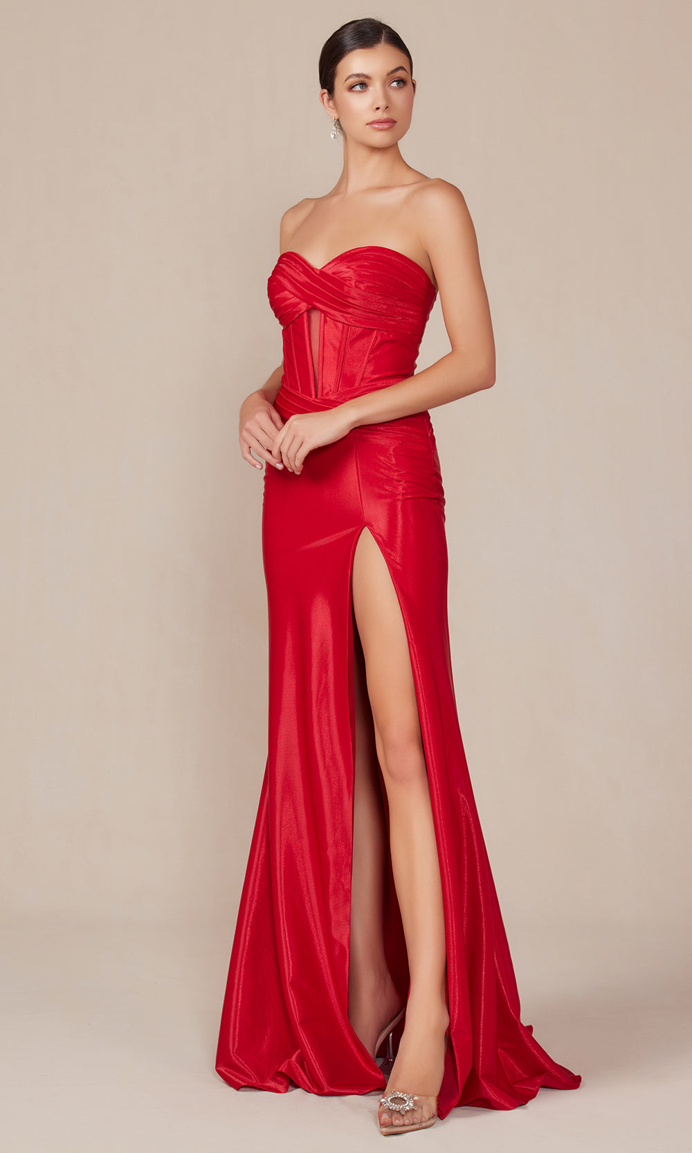 Nox Anabel T1489 - High Slit Sheath Evening DressSpecial Occasion Dresses