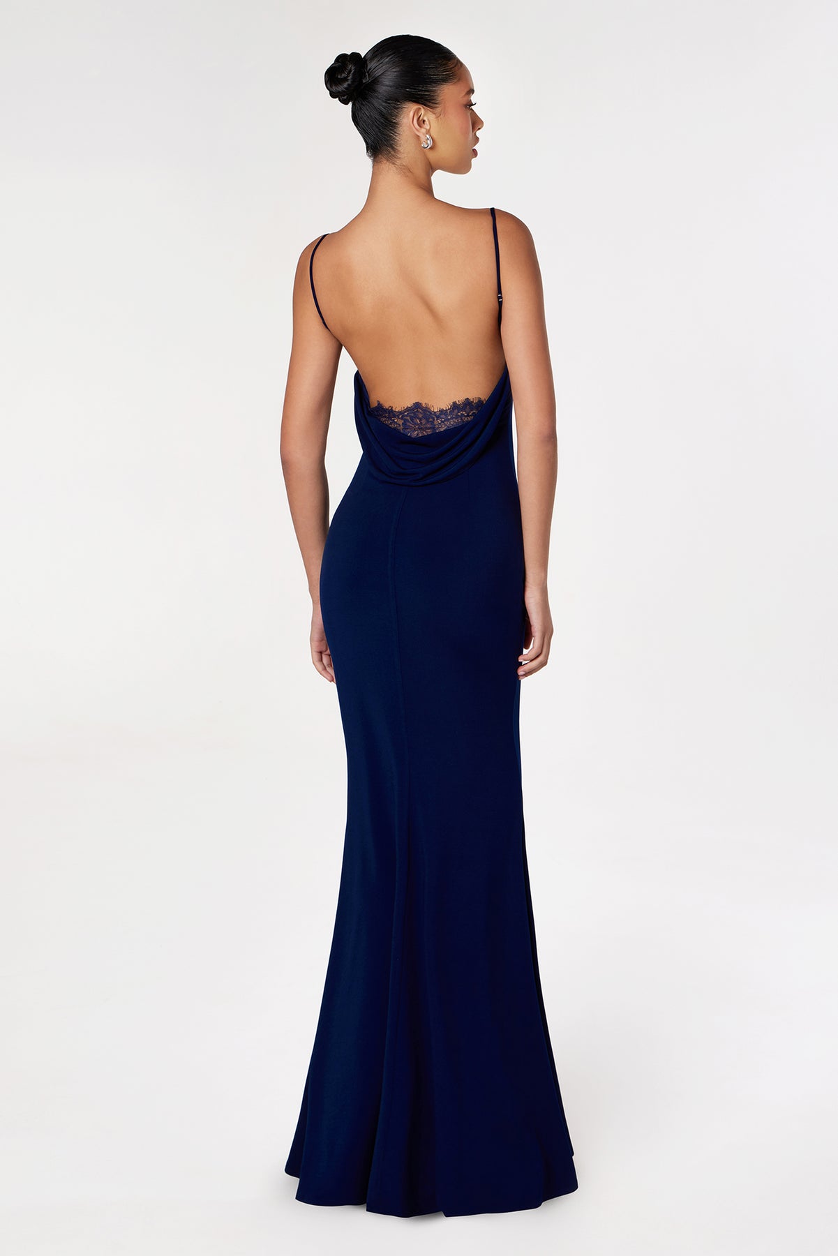 Ladivine T2008 - Cowl Neck Low Back Formal Dress
