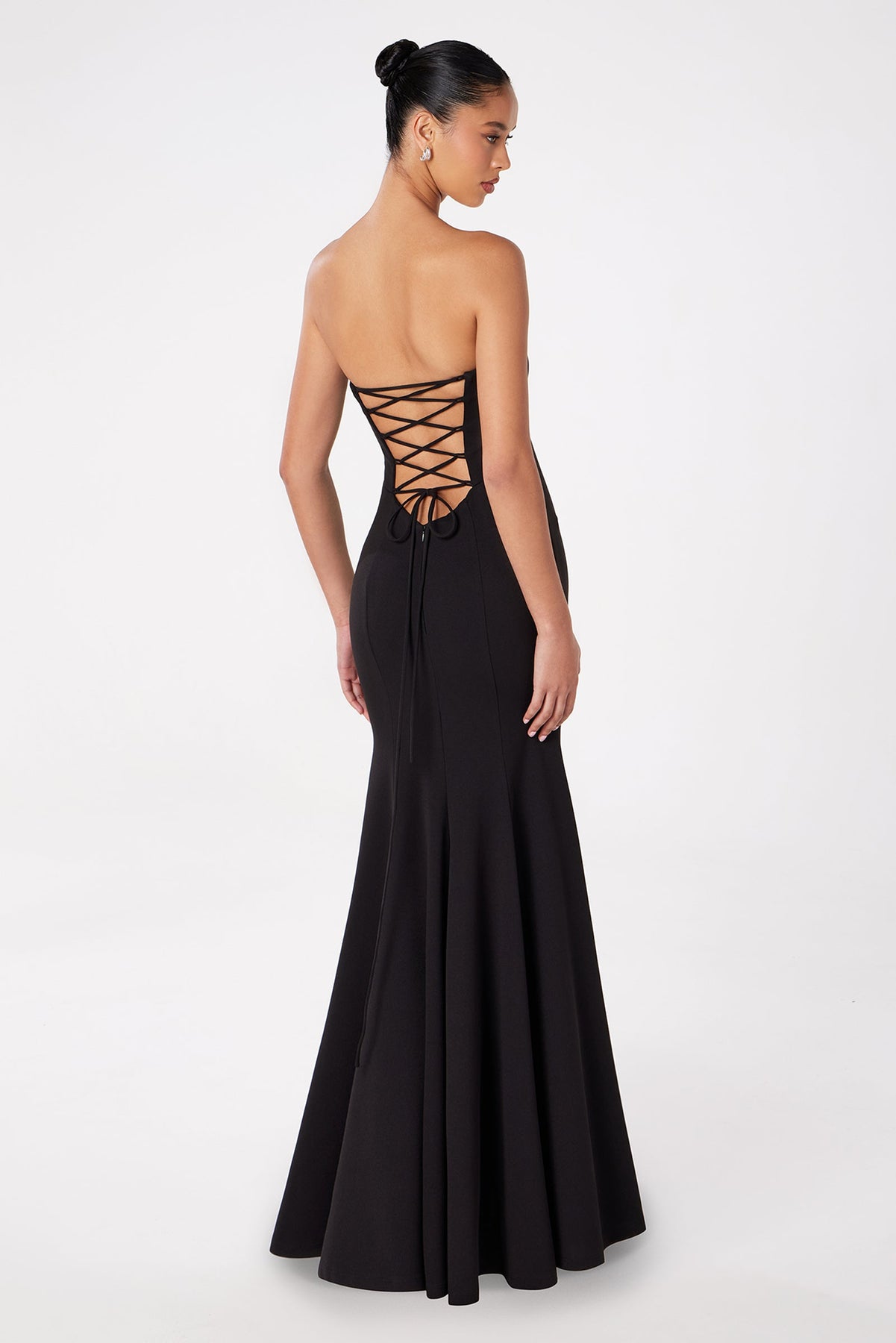 Ladivine T2010 - Strapless Lace Up Back Mermaid Gown