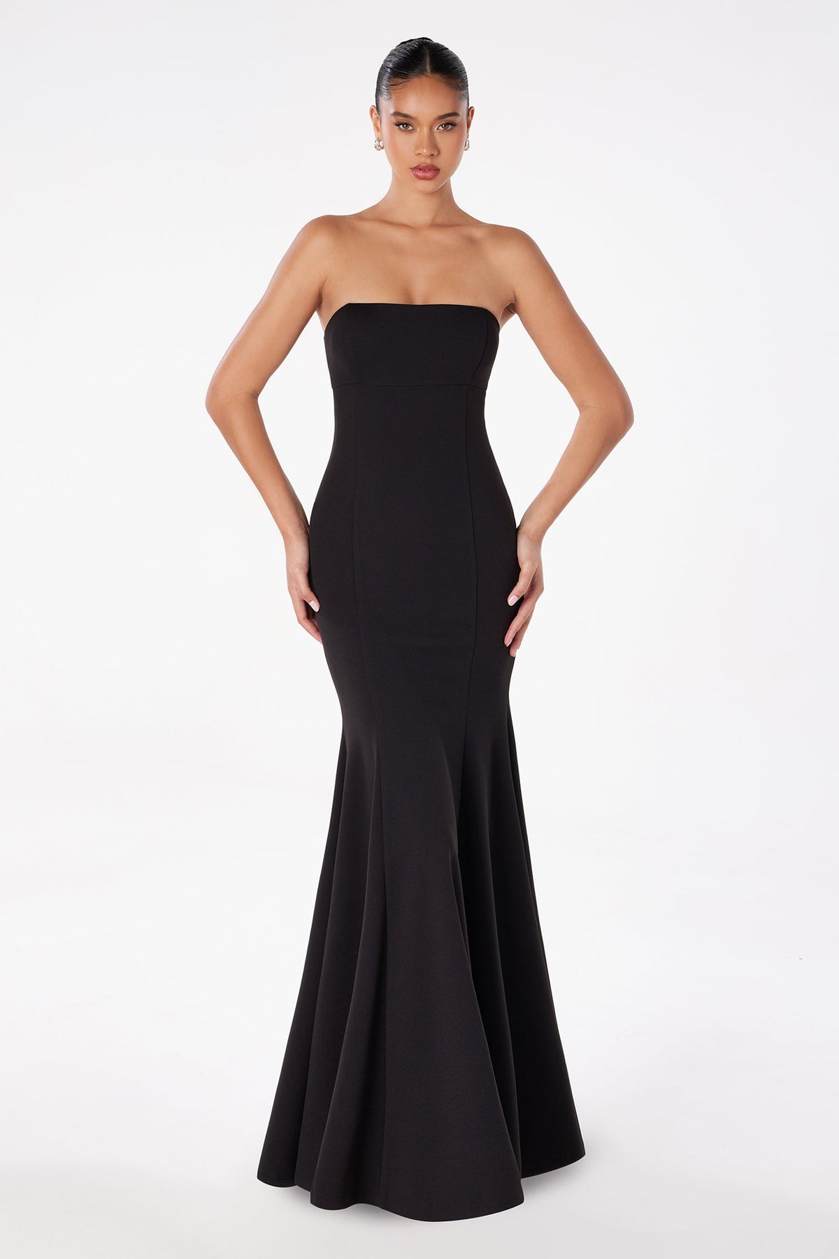 Ladivine T2010 - Strapless Lace Up Back Mermaid Gown
